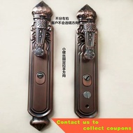 Peach-Type Imitation Copper Handle Anti-Theft Door Lock Handle Main Door Handle Household Lock Universal Aluminum Alloy