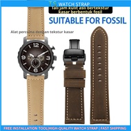 Apply To Men FOSSIL ME3099, BQ2364 Watches, 22mm Dark Brown Vintage Matte Genuine Leather Replacemen
