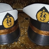 TERMURAH Topi Karnaval TNI AL anak / Set Aksesoris TNI Angkatan Laut anak Laki-laki & Perempuan