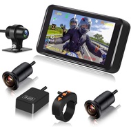 VSYS F4.5 Pro 4.5"LCD 3 Channel Motorcycle DVR Motorbike Camera Recorder With TPMS Dual 1080P Smart 