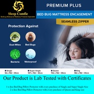 Bed Bug Mattress Encasement or Bedbug Mattress Protector (free pillow protector)