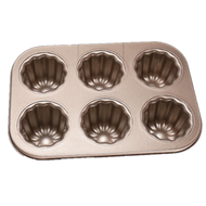 Canele Mold Cake Pan Non-Stick Canele Baking Pan for Oven Carbon Steel Caneles Mold Bakeware Tool