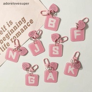 AD1MY Pink 26 Letters Keychain, A-Z Charm Jewelry for Everyday Wear Martijn