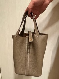 Hermes Picotin 18 etoupe gold