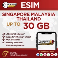 eSIM Singapore, Malaysia, Thailand 3/5/10/20 GB Data | 3-30 Days | eSIM Roaming|eSIM Activated Insta