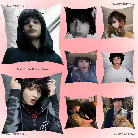 F-Finn M-mike W-Wolfhard Anime Pillow Case Anti-dustmite Pillowcase Invisible zipper silky short plu