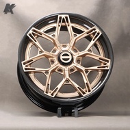 Wangu Custom High Quality Carbon Fiber Two-piece Forging Wheel Aluminum 18 19 20 21 22 Inch Forged P
