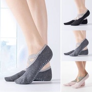 粉色 瑜伽襪新款芭蕾交叉包邊露背瑜伽襪子 純棉點矽膠新款防滑 瑜伽襪 普拉提襪