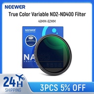 NEEWER True Color Variable ND2-ND400 Filter Hard Stops Adjustable Neutral Density VND Filter with Mu