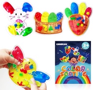 4 Pcs Color Sorting Sensory Toys Color Matching Game Quiet Travel Toy Easter Basket Stuffers Essenti
