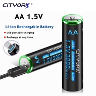 1.5v AA/AAA Battery Rechargeable Type-c Charging USB Interface Lithium Battery