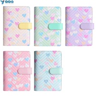 YVE Note Pad, PU Leather A6 Binder Notebook, Creative Loose-Leaf Portable Savings Book for Cash Budg