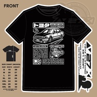 TOYOTA AE92 SHIRT, 5A FHE ENGINE, ENGINE SWAP, VVT-i, JDM, V27X CLOTHING, CAR SHIRT, D137 V1