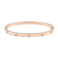 [二手] 卡地亞 Love 手鐲 小號 10PD CRB6047916，手腕尺寸 15 厘米，K18PG（玫瑰金），鑽石 Love 手鐲 小號 10PD，女士。