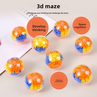 Intelligence 3d Plastic Maze Sphere With Toy For Kids Educational Play And Gift