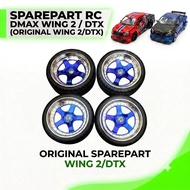 Sport rim  chrome & Tayar - hex 12mm Rc Dmax Wing 2 Dtx - RC DMAX SPAREPART