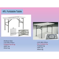 Folding table 4ft.Heavy duty HDPE  Foldable Table 122x61