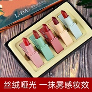 [Harga Borong] Set Gincu Liangda Mousse 5 Pek Matte Tidak Licin Tidak Melekat Cawan Contoh Gincu Mak