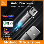 [Malaysia Ready Stock]Mcdodo Micro USB Cable 2.4A Fast Charging Auto Disconnec For Samsung S7 Xiaomi Redmi Note 5 Pro Tablet Android Phone Charger Cord