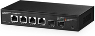 6 Port 10 Gigabit Managed 4x10G RJ45 EthernetSupport 1G/2.5G/5G/10G2 10G SFP+120Gbps Metal Small Net