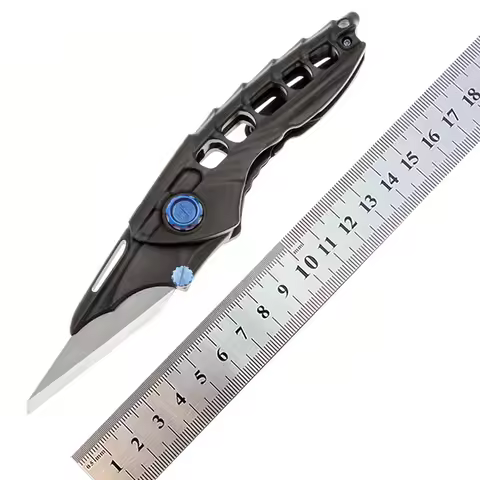 Rike Knife Alien 1Titanium Alloy Utility Knife, M390 Blade Material, EDC Tool, Outdoor Portable Wall