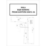 POLA BAJU KURUNG PESAK GANTUNG WANITA DEWASA