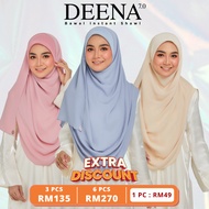 DEENA BAWAL INSTANT SHAWL | TUDUNG RAYA | BIDANG 50~55 | AWNING BAWAL COTTON VOILE | KOREAN CHIFFON 