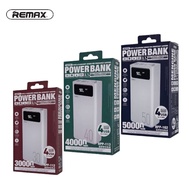 Remax RPP-112 Powerbank 30000mah 40000mAh 50000mAh with 4 usb output and 3 input LED dispaly screen 