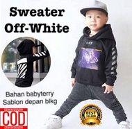Sweater Anak Laki laki Keren Terbaru Sweater Hoodie Anak Off-White Kids Bahan Babyterry Fit to 3-6 t