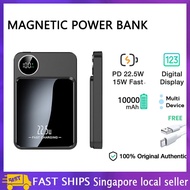 Magnetic Power Bank 10000mAh Fast Charging PD20W Wireless Powerbank Portable For iphone Samsung