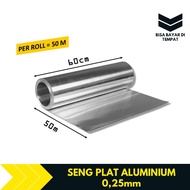Seng Plat Aluminium 1 Roll 50 M Tebal 025mm