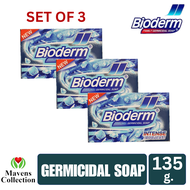 (SET OF 3) Bioderm INTENSE Coolness 135g Germicidal Soap