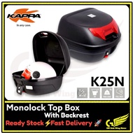 KAPPA TOP BOX K25N REAR MONOLOCK TOP CASE WITH BASE PLATE ~ 26LITER