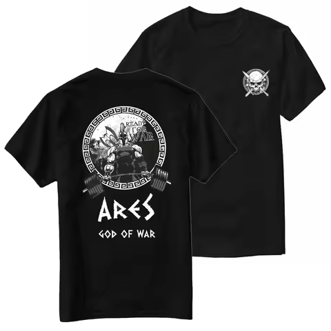Iron Gods Ares Deadlifter Gym Fitness Muscle Training T-Shirt 100% Cotton O-Neck Short Sleeve Casual