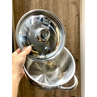 430 stainless steel pot with bottom from 22cm