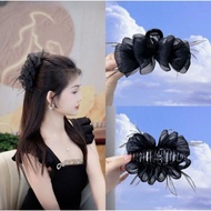 Cloud Bubble Gauze Hair Clips Women's New Premium Hair Accessories with Large Feathered Shark Clip H