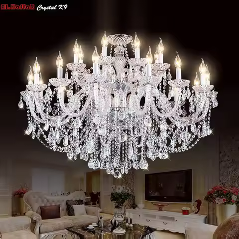 Luxury New K9 3/6/8/10/15/18 Arm Modern Crystal Lustres De Cristal Lamps Chandeliers AC110V/220V Hom