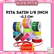 (WHOLESALE) 1/8 Inch Satin Ribbon / 0.3 cm Satin Ribbon