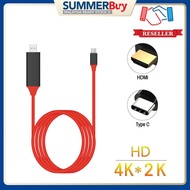 Malaysia Stock USB 3.1 Type C USB-C to 4K HDMI HDTV Adapter Cable with 2 Meter Cable