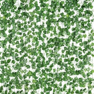 CEWOR 14 Pack 98 Feet Fake Ivy Leaves Artificial Garland Greenery Hanging Plant Vine for Bedroom Wal