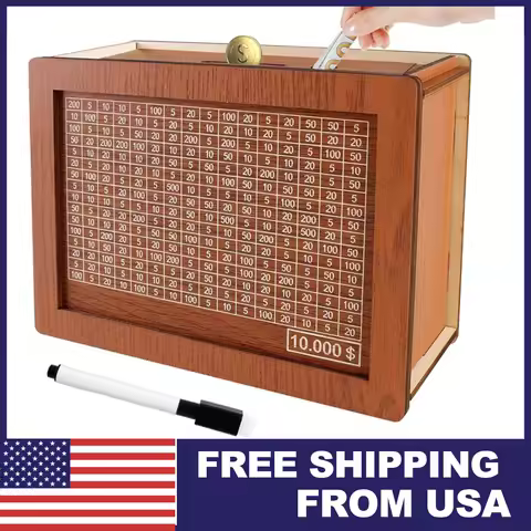 Cash Vault Wooden Savings Box Wooden Cash Saver Money Saving Box With Countdown