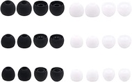BLLQ Earbud Tips Earbuds Replacement Tips Ear Tips Eartips Compatible with Sony Headphones WF-1000XM4 WF-1000XM3 WF-SP900 WF-SP800N XBA-H1 MDR-XB50AP, etc , S/M/L 12 Pairs , Black and White