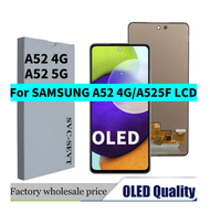 OLED ขนาดเต็มสำหรับ Samsung A52 5G จอแสดงผล LCD แบบสัมผัสหน้าจอ A526B สำหรับ Samsung A52 4G A525F A5