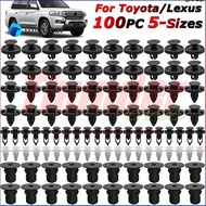 （FT）100PCS Plastic Car Fastener Push Pin Rivet Bumper Fender Clips For Toyota Vios Land Cruiser Cam