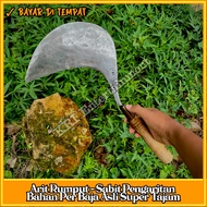 Arit Rumput Semar Bagong - Khas Jawa - Arit Sabit Pengaritan Super Tajam - Bahan Per Baja Asli Sudah