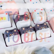 ((Only Keycap, Not Keyboard) Popular Cat Ears-Maine Cat Healing Series Cat Customized Mechanical Key