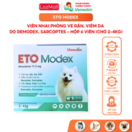 Vemedim ETO Modex - Diệt ve rận bọ chét viêm da do Demodex Sarcoptes cho chó hộp 6 viên