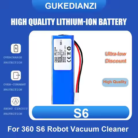 Battery For 360 S10 X100 Robot Vacuum Cleaner S6 S5 S7 T90 Spare Parts S9 X90 X95 S6PRO