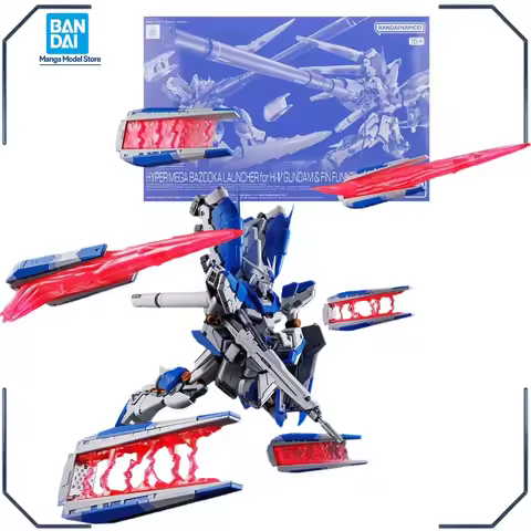 BANDAI SPIRITS RG Hi-Nu Gundam Hyper Mega Bazooka Action Figures Mobile Suit Gundam Anime 1/144 Mode