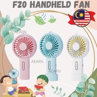 F20 2000mAh 2h-7h Working time Rechargeable Portable Handheld Fan 3-Speed Desktop Mini Fan